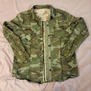 FOREVER21 Camouflage denim jacket